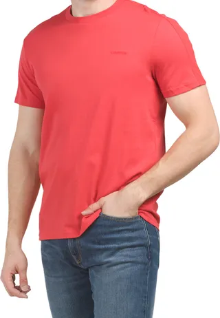 Short Sleeve Pieced Crew Neck Tee