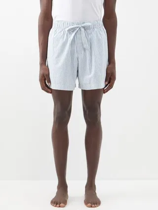 Striped Organic-cotton Pyjama Shorts