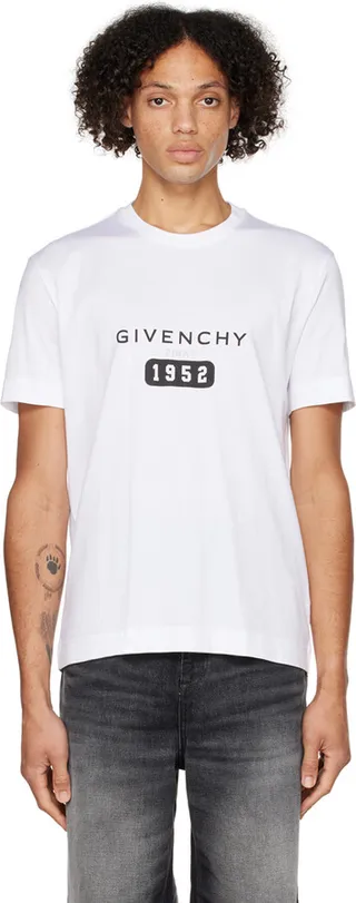 Givenchy White Slim-Fit Print T-Shirt