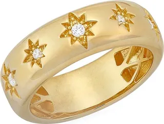 14K Yellow Goldplated Sterling Silver & 0.10 TCW Diamond Ring