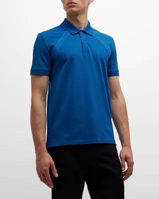 Men's Tonal Logo-Tape Polo Shirt