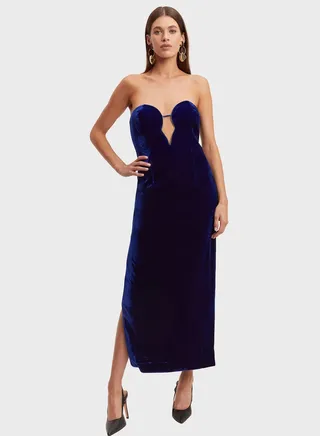 Bardot Cut Out Side Slit Dress