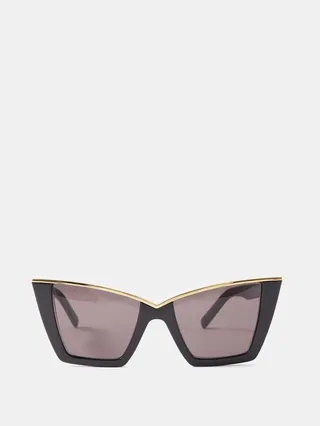 Angular Cat-eye Acetate Sunglasses