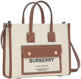 Mini Towner Horseferry Print Canvas & Leather Tote