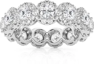White Gold Lab Created Diamond Ring - 3.00 ctw