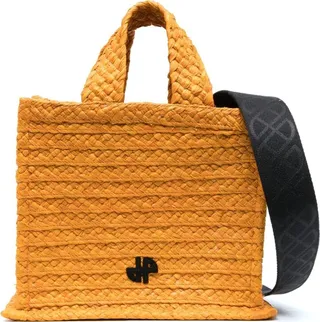 JP raffia tote bag