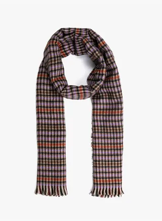 Patterned Striped Scarf