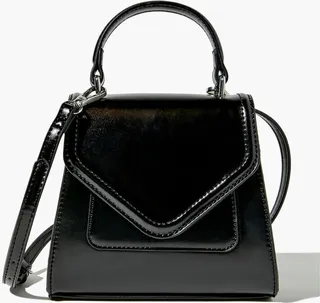 Faux Leather Mini Flap Crossbody Bag