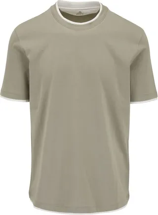layered-detail short-sleeved T-shirt