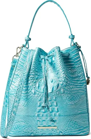 Brahmin Melbourne Marlowe Crossbody (Dusty Blue) Handbags