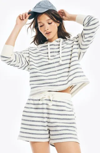 4" Striped Sweatshort