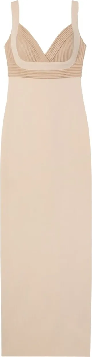 Panelled-Design Long Dress