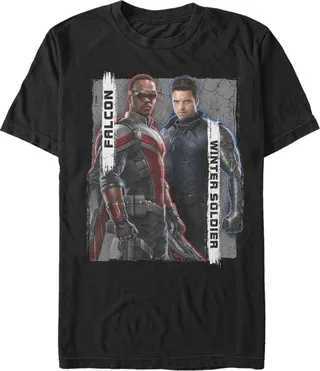 Men's Marvel The Falcon and the Winter Soldier New Team T-Shirt - Black - Small