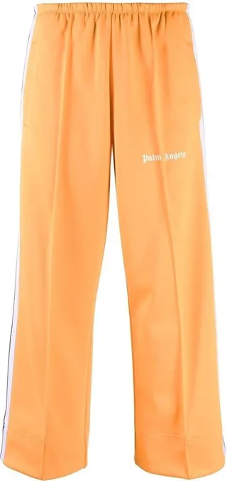 Orange Cropped Track Pants