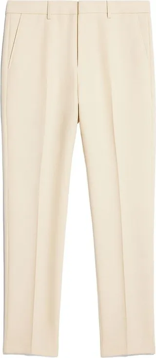 Pressed-Center Cropped Trousers
