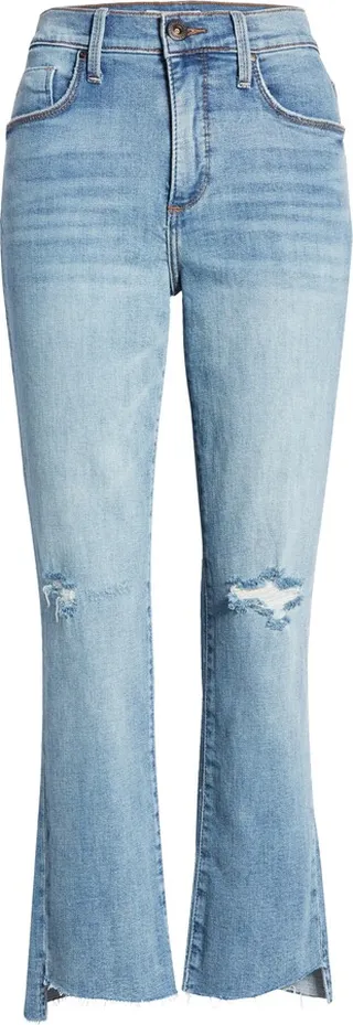 Daniel Distressed High Waist Baby Bootcut Jeans