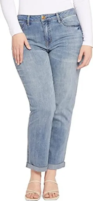 Seven7 Women's Misses High Rise Boyfriend Jean