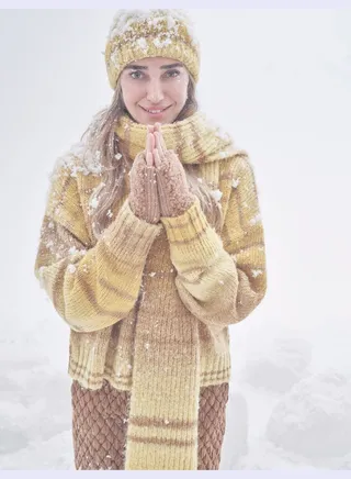 Şahika ErcüMan X Koton - Color Blocked Knitted Scarf