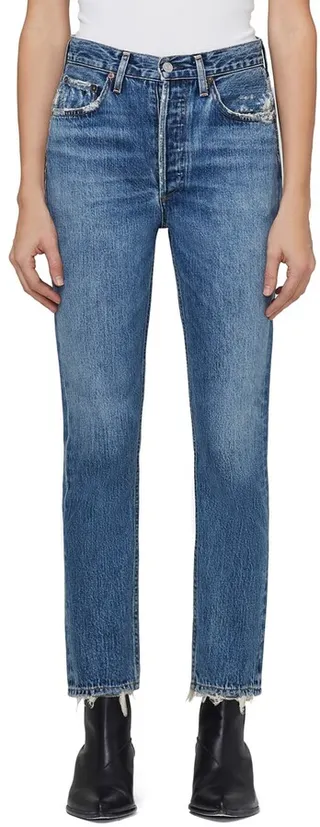 Riley High-Rise Straight Crop Jeans