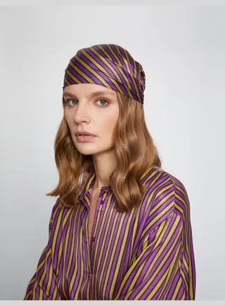 Striped Satin Foulard