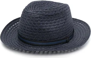Woven Grosgrain-Trim Hat