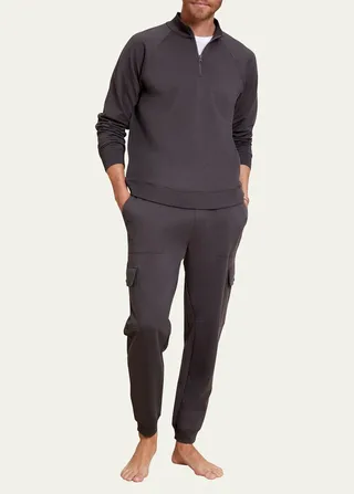 Men's Pima Cotton Half-Zip Pullover Sweater