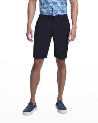 Men's Linen Drawstring Bermuda Shorts
