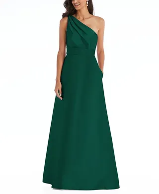 Alfred Sung One-Shoulder Gown