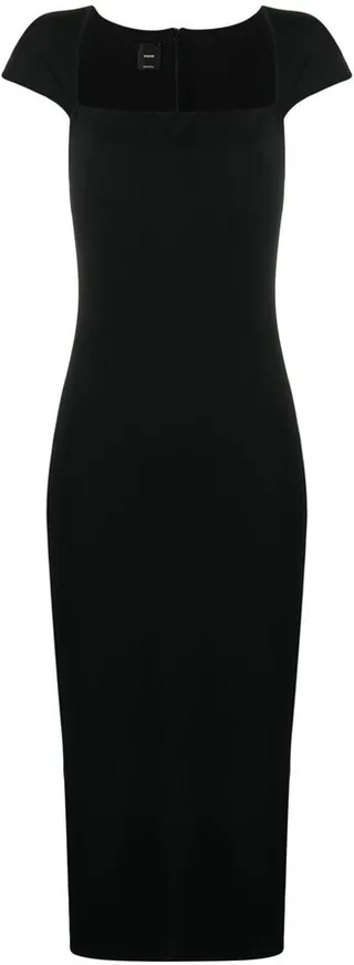 Square-Neck Midi Dress