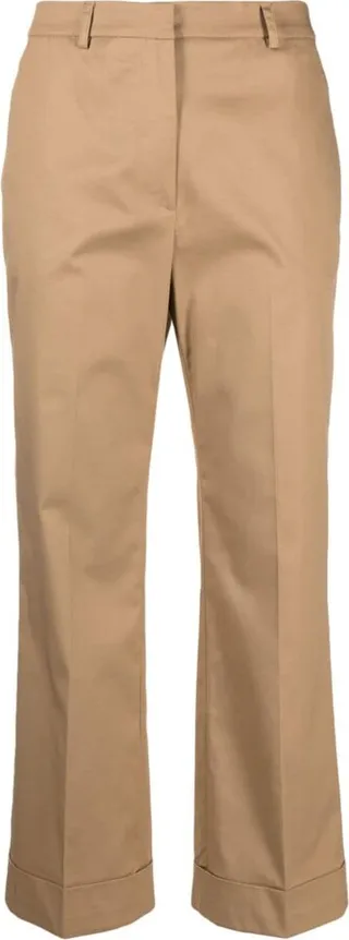 Wide-Leg Cropped Trousers