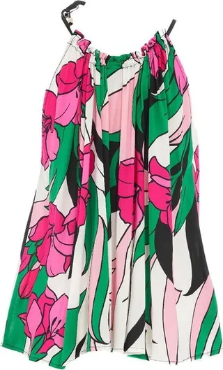 Pinko Floral-Printed Halterneck Draped Top