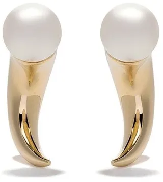 18kt yellow gold Refined Rebellion horn earrings