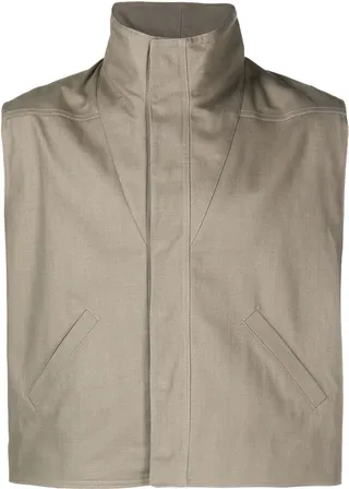 High-Neck Cotton Vest