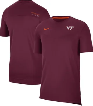 Men's Nike Maroon Virginia Tech Hokies 2022 Coaches Uv Performance T-shirt