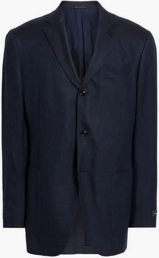 Cashmere and silk-blend tweed blazer