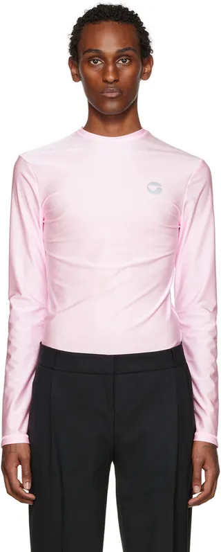 Coperni Pink Sculptural Long Sleeve T-Shirt