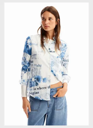 Floral Print Button Down Shirt