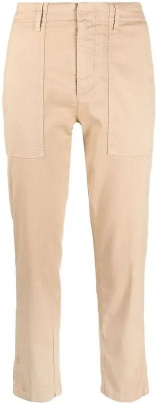 Cropped Straight-Leg Trousers