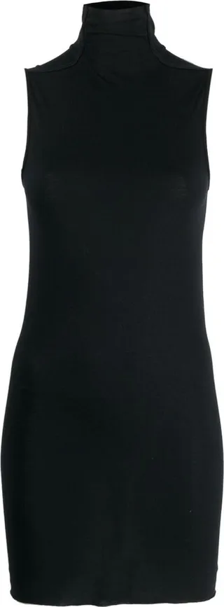 High-Neck Sleeveless Mini Dress