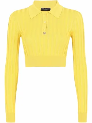 DG-logo cropped polo shirt