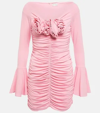 Ruched jersey minidress