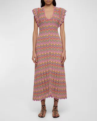 Tahra Scalloped Maxi Dress