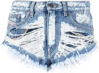 DIESEL- Cotton Denim Shorts