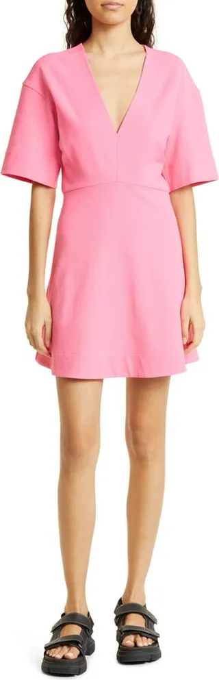 Stretch Suiting A-Line Minidress