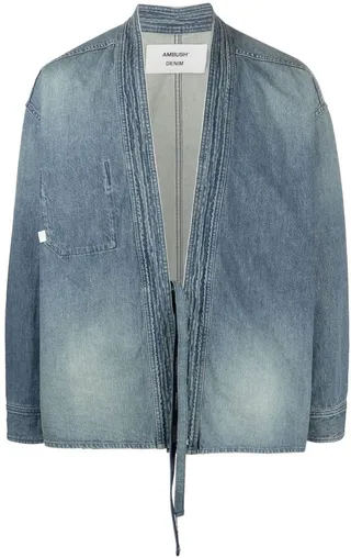 Tie-Fastening Denim Jacket