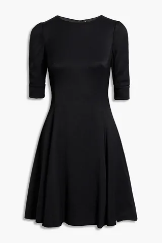 Pleated cady mini dress