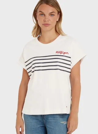 Crew Neck Striped Top