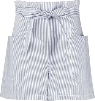 Striped High-Waisted Shorts