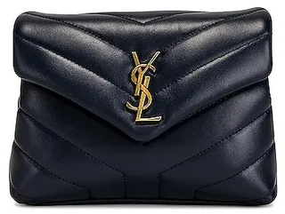Saint Laurent Toy Loulou Crossbody Bag in Navy