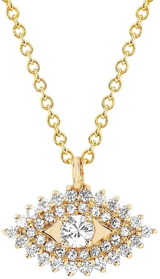 Diamond Evil Eye Pendant Necklace